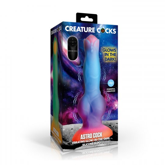 Astro Cock Vibrating Glow-in-the-Dark Silicone Dildo