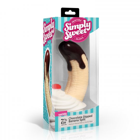 Chocolate Dipped Banana Split Premium Silicone Dildo