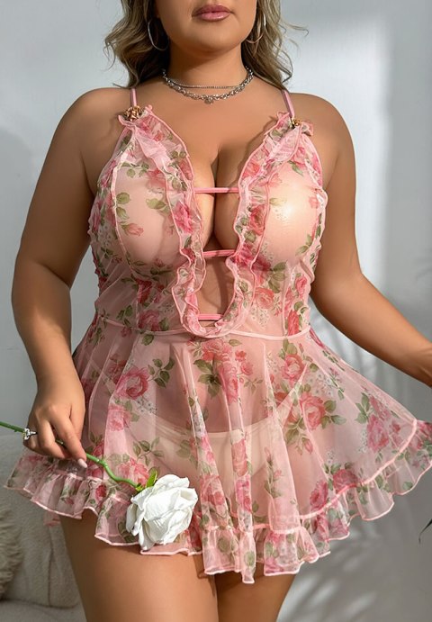 Plus Size Excuse Me Babydoll Set