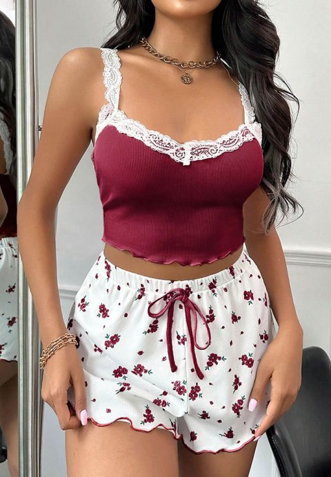 Floral Desire Lace Pajama Short Set