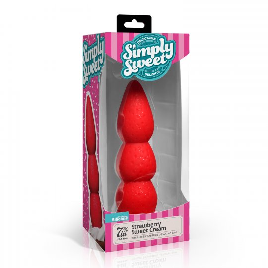 Strawberry Sweet Cream Premium Silicone Dildo