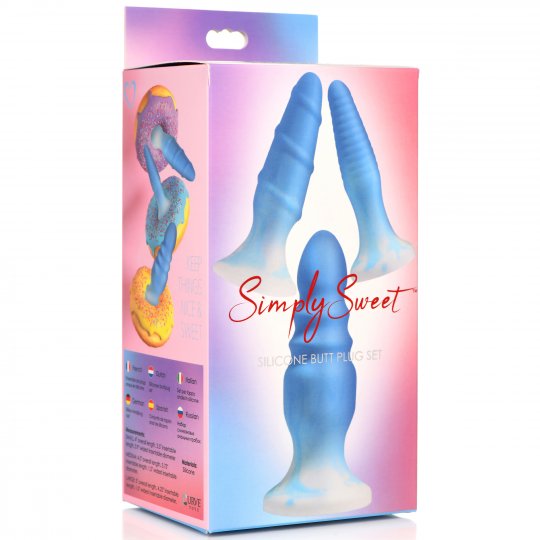 3 Piece Silicone Butt Plug Set