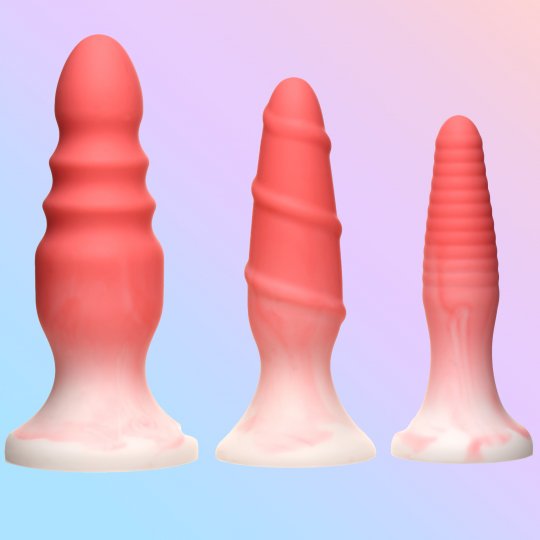 3 Piece Silicone Butt Plug Set