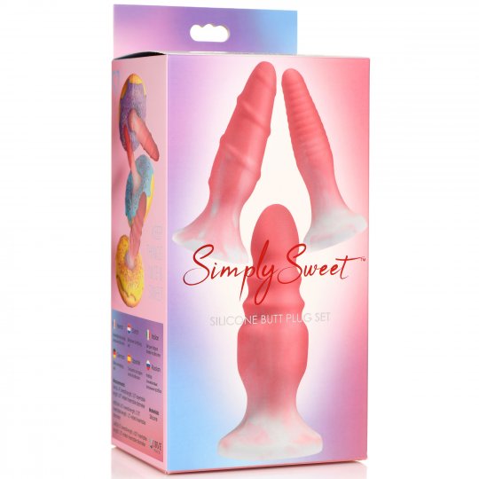 3 Piece Silicone Butt Plug Set