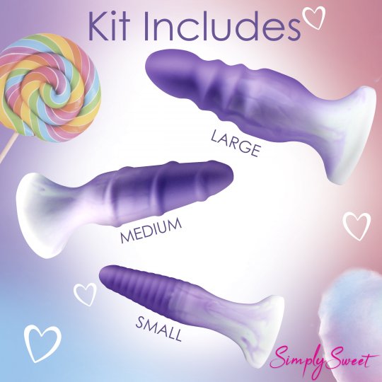 3 Piece Silicone Butt Plug Set