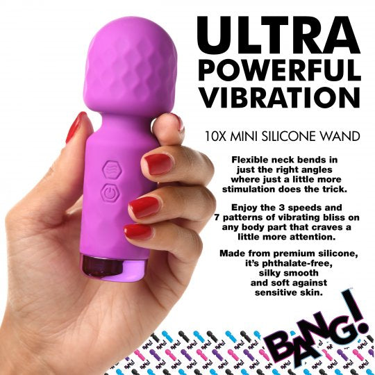 10x Mini Silicone Wand - Purple