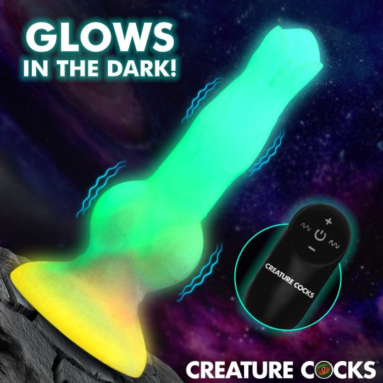 Astro Cock Vibrating Glow-in-the-Dark Silicone Dildo