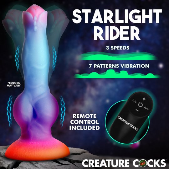 Astro Cock Vibrating Glow-in-the-Dark Silicone Dildo