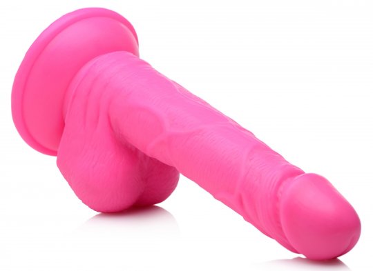 6.5 Inch Dildo With Balls -Pink