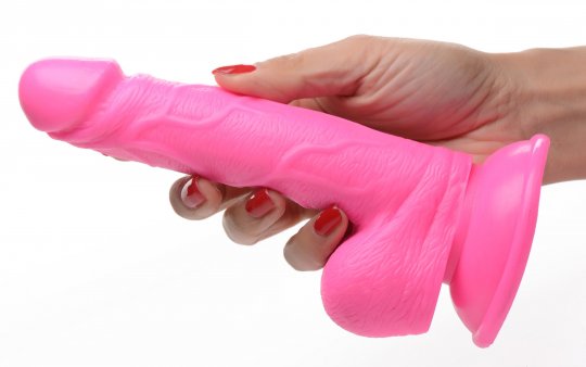 6.5 Inch Dildo With Balls -Pink