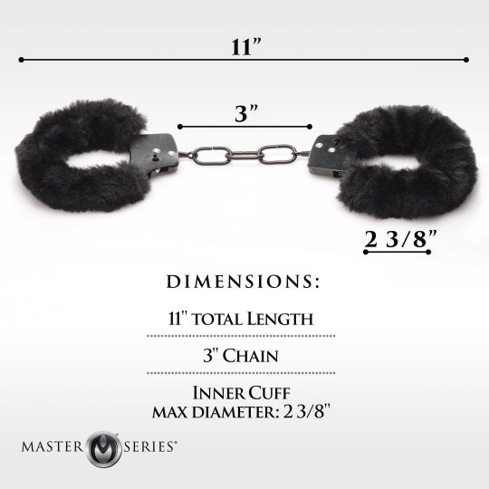 Cuffed In Fur Furry Handcuffs- Black