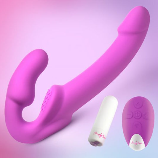 Candy Crush - Purple Vibrating Strapless Strap-On w/ Remote