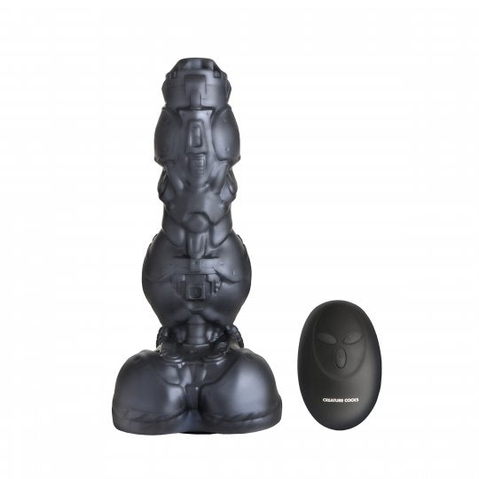 Cyborg Cock Thrusting and Vibrating Silicone Dildo