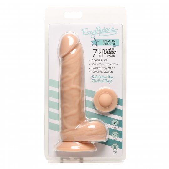 Easy Riders 7 Inch Silicone Dildo with Balls