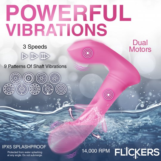 G-Flick G-Spot Flicking Silicone Vibrator with Remote