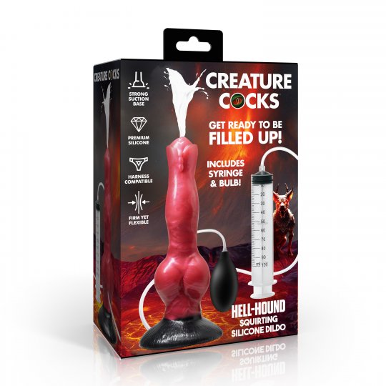 Hell Hound Squirting Silicone Dildo