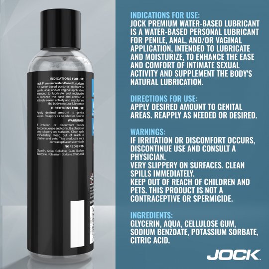 JOCK Premium & JOCK Extra Creamy Water Based Lubricant 8oz Dual Pack