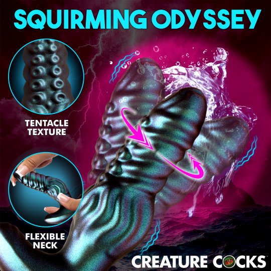 Octo-Squirm Vibrating & Squirming Silicone Anal Plug
