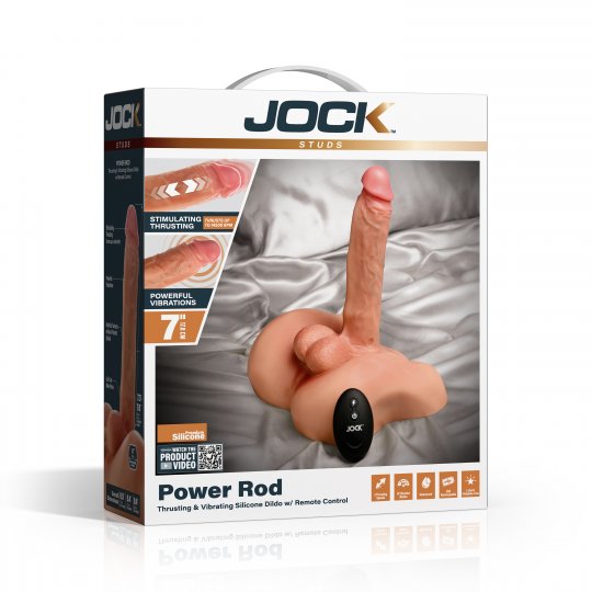 Power Rod Thrusting & Vibrating Dildo w/ Remote Control