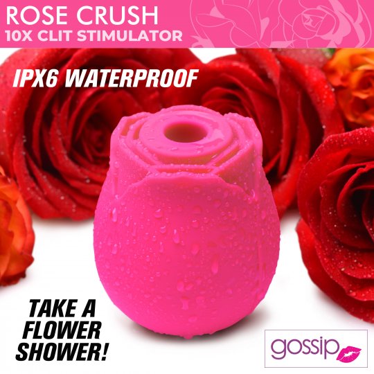 10X Rose Crush Silicone Clitoral Stimulator