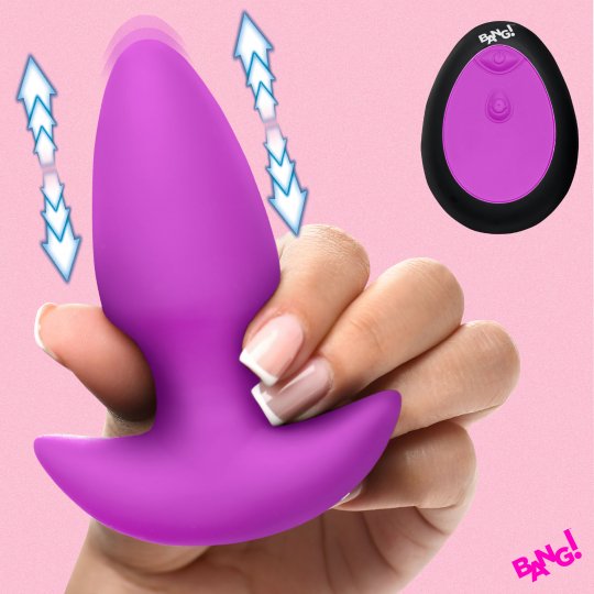 Thrusting & Vibrating Silicone Butt Plug