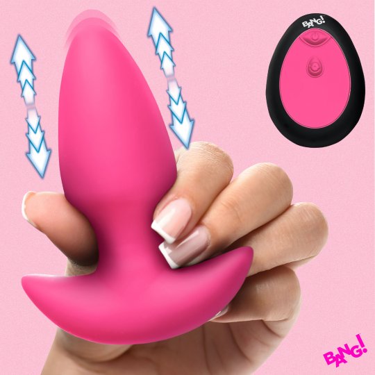 Thrusting & Vibrating Silicone Butt Plug