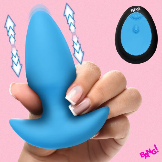 Thrusting & Vibrating Silicone Butt Plug