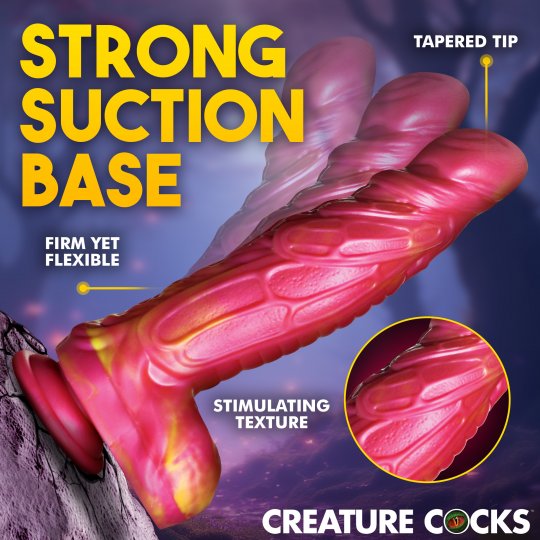 Vespid Thrusting & Vibrating Silicone Dildo